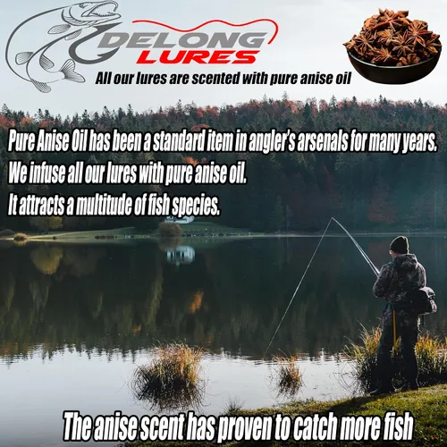 Vista 7 de Delong Lures Juego de Señuelos de Pesca para Lubina, Cebo de Natación Pre-aparejado Sin Maleza de 10 pulgadas, Señuelos de Pesca para Lubina