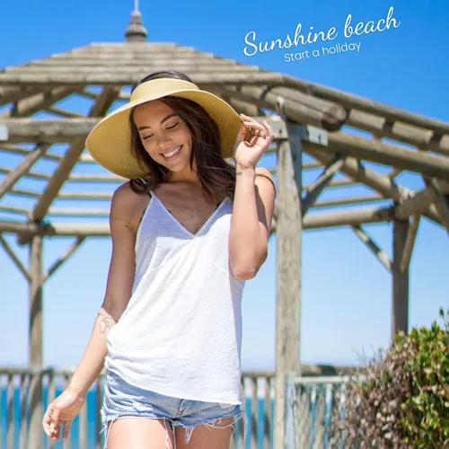 Vista 37 de Simplicity - Sombrero con protección solar UV UPF 50 para mujer, convertible en visera para playa