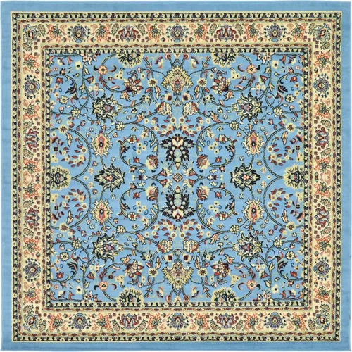 Vista 70 de Unique Loom Sialk Hill Collection - Alfombra de área Washington (6' 1" x 9' Rectángulo Burdeos/Crema)