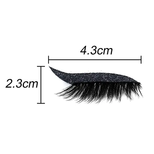 Vista 6 de Pestañas postizas, delineador de ojos reutilizables y calcomanías de pestañas de 7 colores, impermeables, fáciles de poner y quitar, pestañas