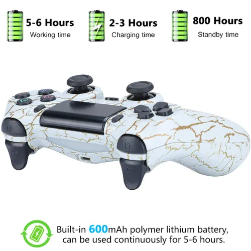 Vista 6 de Controller for PS4 , Wireless Controller Compatible with PS4PS4 ProPS4 SlimPC with Touch PanelAudio Function6-Axies SensorDual Vibration,600mAh