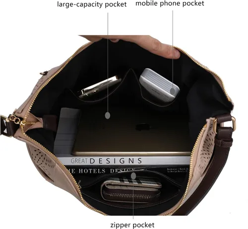 Vista 5 de MKF Collection Bolso de hombro para mujer, cartera con asa superior