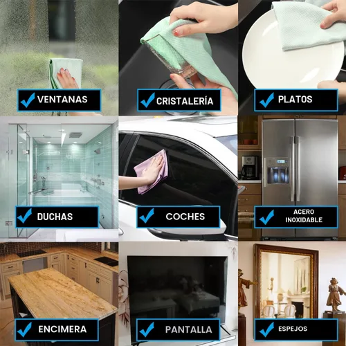 Vista 5 de Paños de limpieza mágicos de microfibra Nano sin rayas fáciles de limpiar a nanoescala, limpieza de escamas de pescado, ventana, espejo, vidrio 3