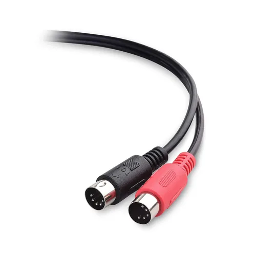 Vista 3 de Cable Matters Cable MIDI DIN dual de 5 pines, cable MIDI combinado, 9.8ft