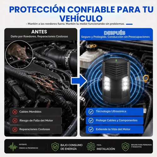 Vista 3 de Repelente ultrasónico de roedores accionado por batería de 25-55kHz