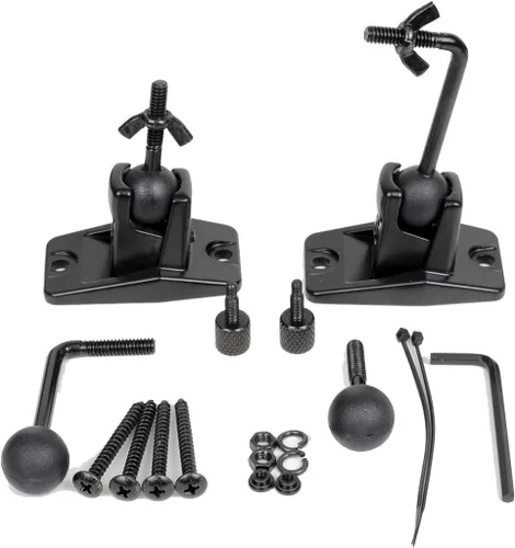 Vista 7 de VideoSecu 5 Negro Universal Satélite y Audio Altavoz Soporte de Montaje para Pared o Techo MS40B5 WM6