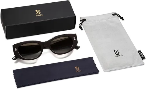 Vista 7 de SOJOS Gafas de sol polarizadas rectangulares de moda retro Y2K gafas de sol estrechas SJ2266