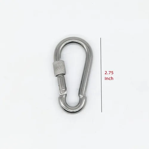Vista 3 de Xindejia 5 Pack-2.75 Inch 304 Stainless Steel Silver Spring Hook Buckle,Clip Carabiner,Keychain, Snap, Link, Keyring,Dog Chain Belt Buckle