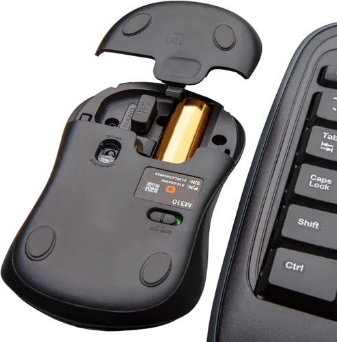 Vista 6 de Logitech MK335 - Combo de teclado y mouse inalámbricos silenciosos - Combo de teclado y mouse negro/plateado inalámbrico, ambidiestro Full