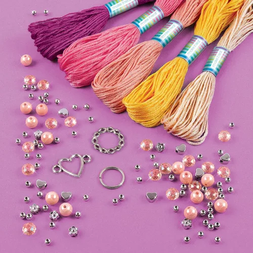 Vista 3 de Make It Real - Kit de fabricación de pulseras de la amistad de macramé para niñas - Kit de fabricación de pulseras de cuerda para niños - Kit