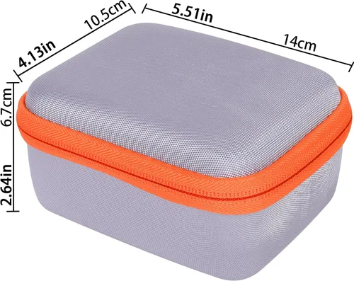Vista 6 de co2CREA Carcasa rígida compatible con Bushnell Golf Wingman Mini GPS Speaker (blanco/naranja)