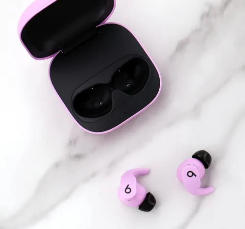 Vista 7 de Juego de 9 pares de almohadillas compatibles con Beats Fit Pro, doble brida de espuma viscoelástica y puntas de silicona normales, S/M/L