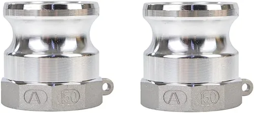 Vista 11 de 2 piezas de accesorios de bloqueo de leva de aluminio (1 pulgada Parte A) accesorios de manguera de ranura de leva, adaptador macho hembra NPT rosca