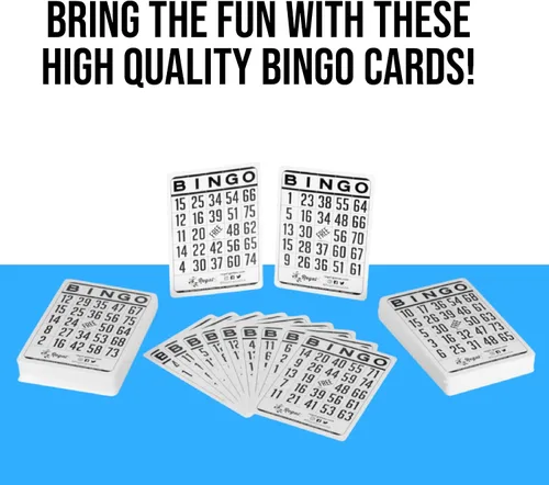 Vista 4 de Regal Bingo - Hojas de bingo clásicas de solo 6 x 4 pulgadas, hojas de bingo blancas reutilizables para noches de juegos familiares, fiestas