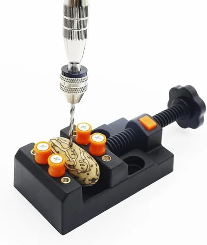 Vista 6 de Tvoip Herramienta de tallado artesanal de escultura de bricolaje, abrazadera de banco de mandíbula universal, mini prensa de taladro, tornillo