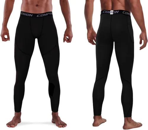 Vista 3 de Milin Naco Men's Compression Pants Compression Leggings Sports Compression Pants & Tights Running Tights Ski Base Layer