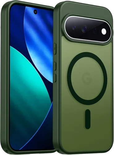 Vista 54 de SPIDERCASE Funda magnética para Google Pixel 9A, protección contra caídas de grado militar, delgada, translúcida, mate, a prueba de golpes