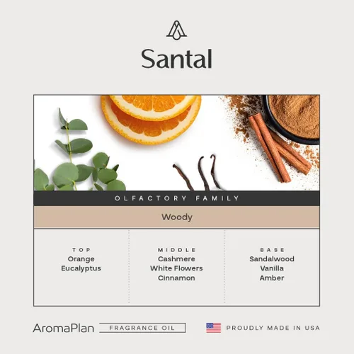 Vista 2 de AromaPlan Hotel Scents Santal - Aceite difusor de fragancia de hotel y aroma de lujo para el hogar, 5 onzas líquidas (148ml), aceite difusor