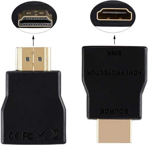 Vista 6 de NEWCARE Protector de sobretensiones HDMI, mini protector portátil HDMI 1.4 para protección ESD y sobretensiones, compatible con HDCP 4K 30Hz - 1