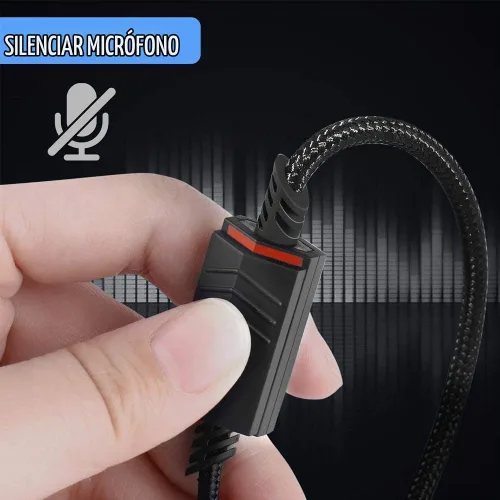 Vista 2 de Cable de audio de repuesto de 6.6 ft compatible con auriculares Astro A40 A40TR, cable de silencio en línea y sin cable de control de volumen
