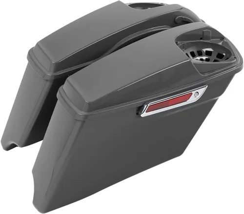 Vista 27 de TCMT Alforjas estiradas de 4" para Harley Street Glide 2014-23 Billiard Red