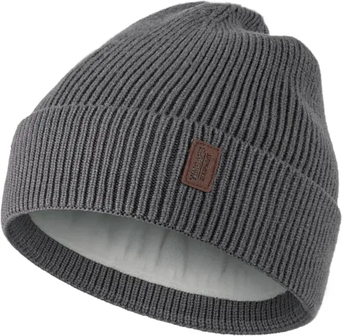 Vista 21 de Wmcaps – Gorro de invierno para hombre y mujer, gorro de punto suave y cálido con forro vellón Verde militar