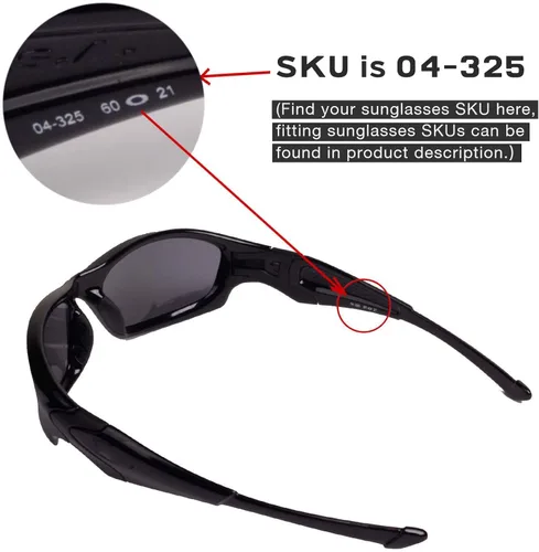 Vista 4 de Walleva Replacement Lenses Or Lenses With Rubber for Oakley Straight Jacket Sunglasses - Multiple Options Available