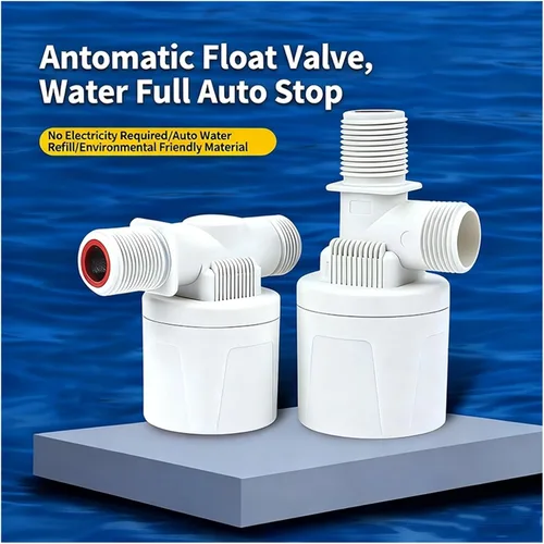 Vista 2 de 1/2" 3/4" 1" Inch Automatic Water Level Control Float Valve Ball Cock with Auto Stop Switch, for Tank Tower Pool Reservoir(DN25,Side Water Inlet)