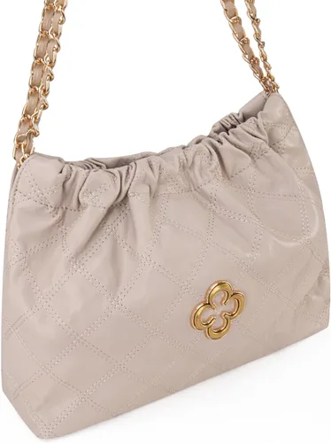 Vista 4 de Milan Chiva Bolso pequeño para mujer, bolso de mano con correa de cadena dorada