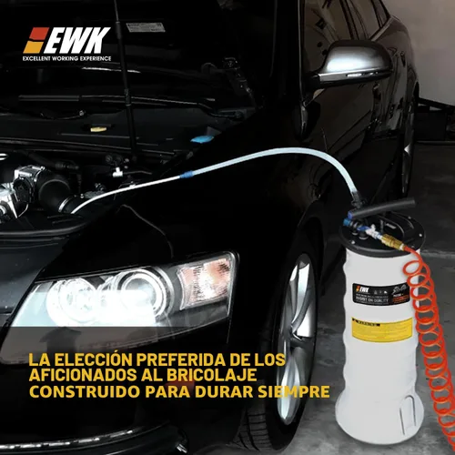 Vista 7 de EWK aspiradora y cambiador de aceite de 6.5 litros neumática/manual, bomba extractora de líquido, removedor de tanque