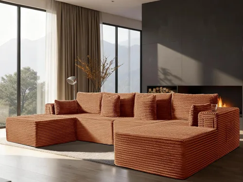 Vista 53 de Sofá modular de gran tamaño de 108 pulgadas, cómodo sofá deshuesado en forma de U para sala de estar, asientos extra profundos, sin montaje, sofá