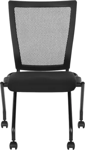 Vista 7 de Office Star 693 Series ProGrid - Sillas de oficina ergonómicas plegables con respaldo de malla con asiento acolchado grueso FreeFlex, sin brazos