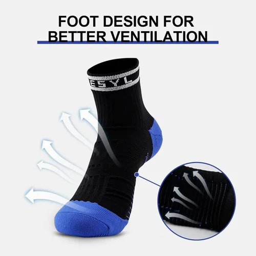 Vista 2 de Calcetines de ciclismo de compresión de tobillo para correr, para viajar, caminar, escalada