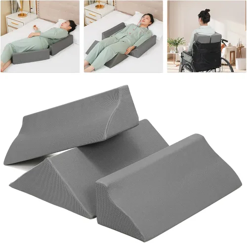 Vista 10 de Fanwer Cuñas de cama y posicionadores corporales (3 en 1), Cuñas de 40 grados para posicionamiento en cama, Almohadas posicionadoras para personas