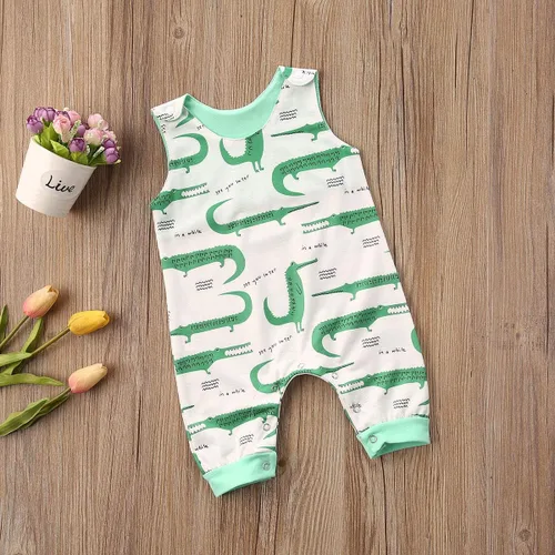 Vista 4 de Mono sin mangas para niños pequeños con diseño floral para 0-24mos