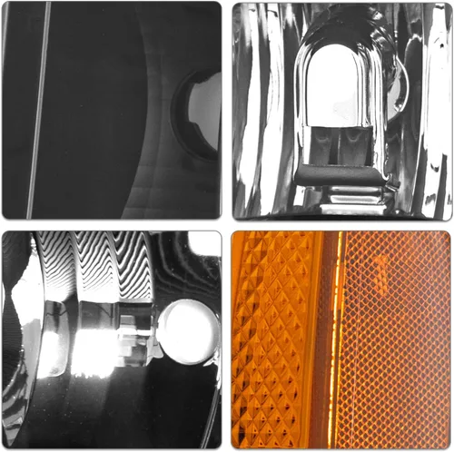 Vista 4 de SOCKIR Conjunto de Faros Halógenos Bombillas Incluidas Compatible con GMC 2007-2013 Sierra 1500 / 2007-2014 2500HD 3500HD 09-13 Hybrid Lado