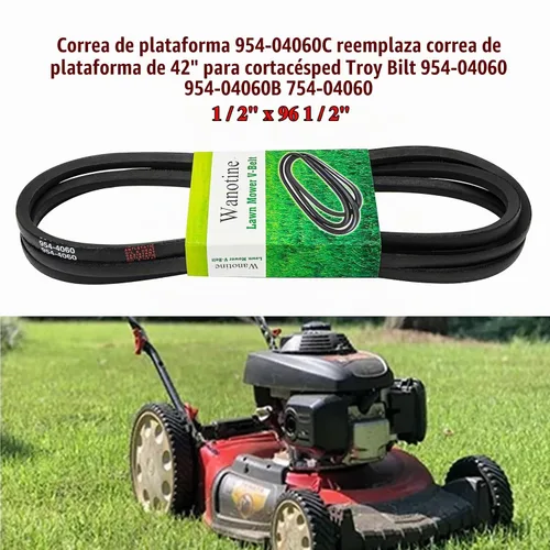 Vista 2 de Correa de Cubierta 954-04060C Reemplaza Troy Bilt Cortacésped de Montar Correa de Cubierta de 42'' 954-04060 954-04060B 754-04060, Compatible