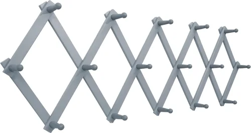 Vista 20 de SKOLOO Perchero de pared para sombreros con 14 ganchos, de madera maciza, moderno, perchero de pared expandible para abrigos, sombreros, bolsos
