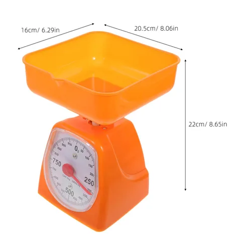 Vista 5 de Baluue Báscula de cocina analógica con pantalla de dial, báscula de cocina mecánica para pesaje de alimentos, parte de pesaje para hornear