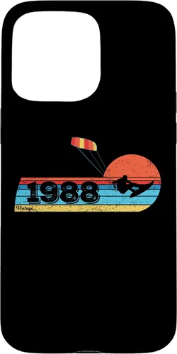 Vista 31 de Kitesurfer Kitesurfing Birthday Vintage 1988 Born Kitesurf Case for iPhone 16