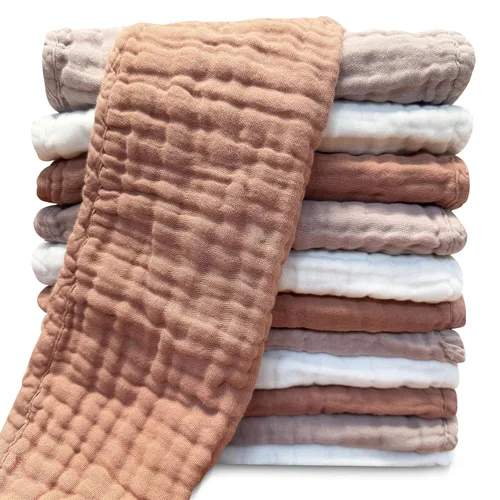 Vista 8 de Paños de muselina para eructos para bebé, 100% algodón, para unisex, niño, niña - Grandes 20" x 10", productos esenciales para recién nacidos, ultra