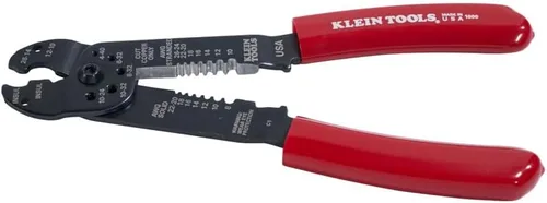 Vista 4 de Klein Tools Multiherramienta 1000, fabricada en Estados Unidos, peladora 6 en 1, crimpadora, cortador de alambre, tornillo métrico y tijeras