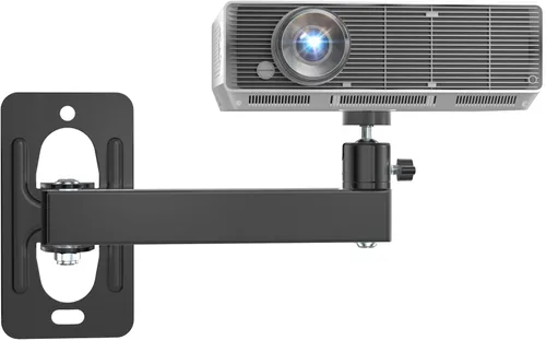 Vista 16 de WALI Soporte de techo para proyector, soporte universal para proyector de perfil bajo con brazos retráctiles y función de ajuste múltiple Blanco