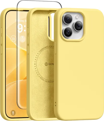 Vista 95 de GONEZ Funda magnética para iPhone 12 Case / 12 Pro Case, compatible con MagSafe, [protector de pantalla + protector de lente de cámara], funda