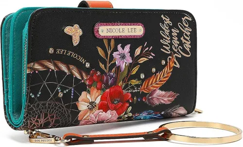 Vista 2 de Nicole Lee PRT6700 CARTERA CON CREMALLERA IMPRESO MODA V3NEGRO BOHEMIO, Varios
