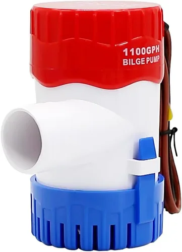 Vista 12 de Bomba de agua automática de 1100 GPH, bomba de sentina de 12 V, equipada con interruptor flotante interno, adecuada para submarinos, charcos