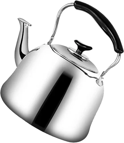 Vista 9 de Hervidor de té silbante, estufa de hervidor de té de acero inoxidable de 2L con mango anti-caliente, ollas de té hirviendo de agua caliente