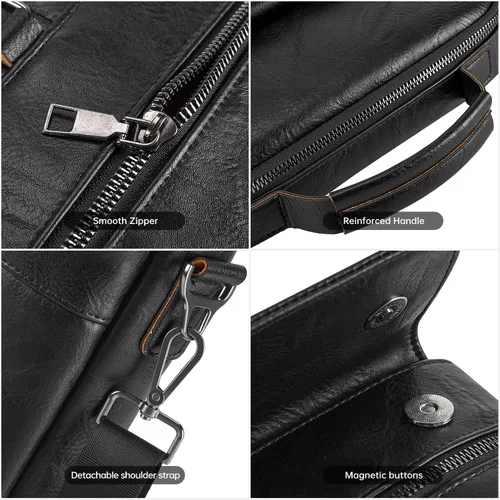 Vista 6 de Funda de cuero para iPad de 11 pulgadas para iPad Pro 11 M5 M4 y iPad Air 11 M4 M4 M3 M2, iPad A16 con teclado mágico, funda protectora acolchada