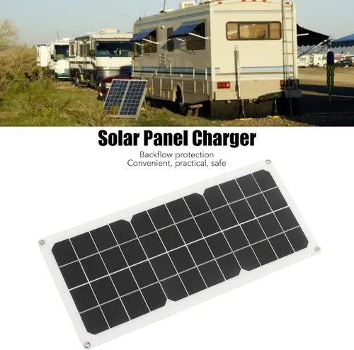 Vista 3 de Panel solar de 10W 12V, alta eficiencia de conversión, panel solar portátil de silicio monocristalino, cargador de panel solar de protección contra