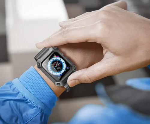 Vista 7 de SUPCASE Funda con correa para Apple Watch 9/8/7/6/5/4/SE de 45/44mm (Unicorn Beetle Pro), [antiarañazos] [protector de parachoques], funda